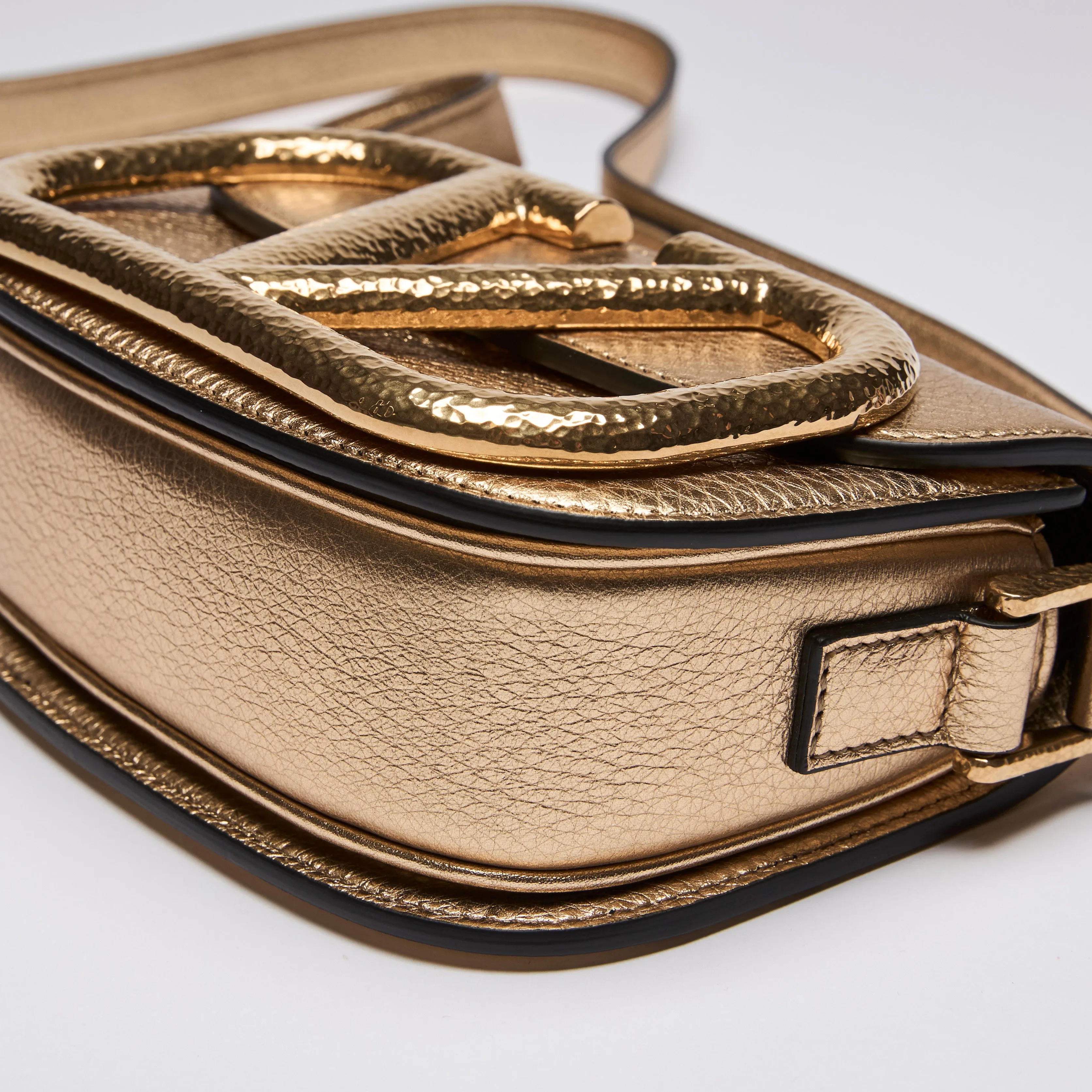 Valentino Garavani Gold Supervee Crossbody Bag