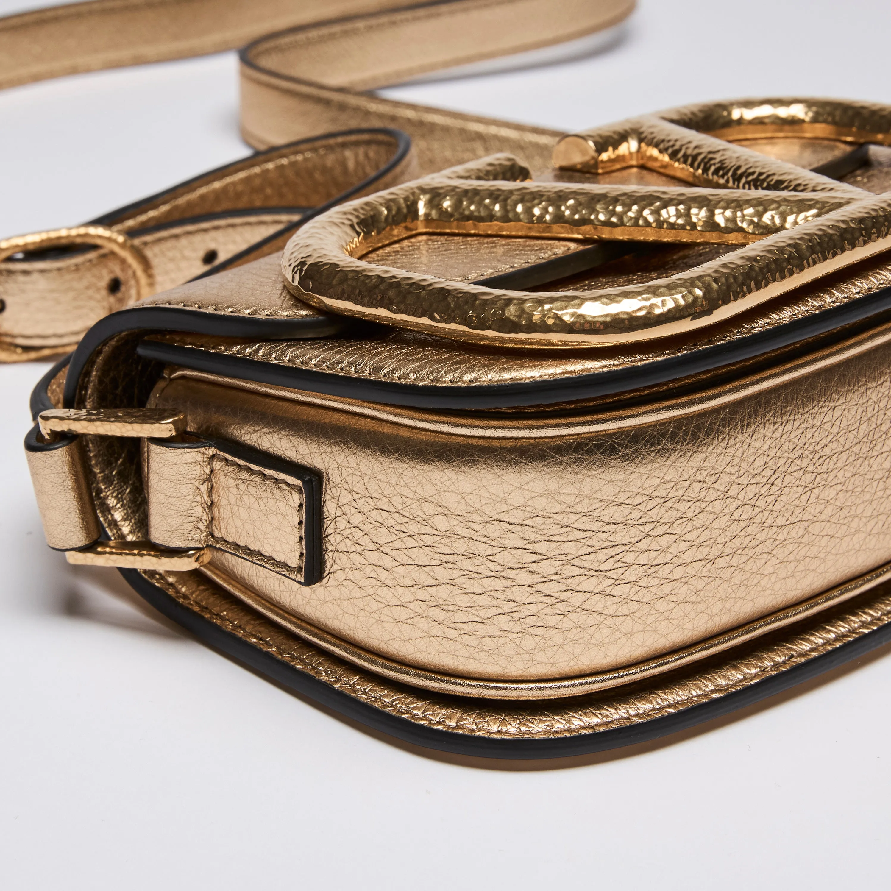 Valentino Garavani Gold Supervee Crossbody Bag