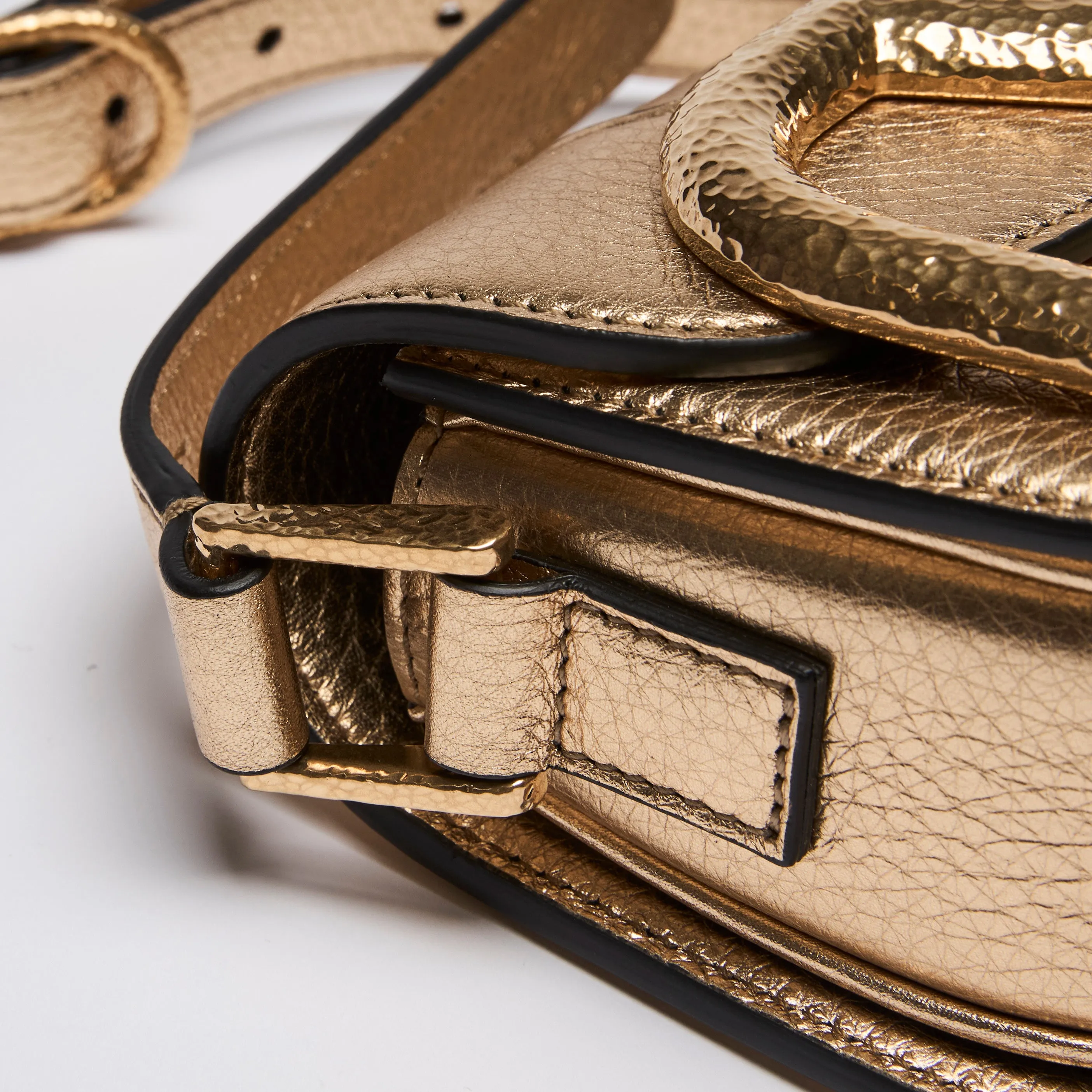 Valentino Garavani Gold Supervee Crossbody Bag