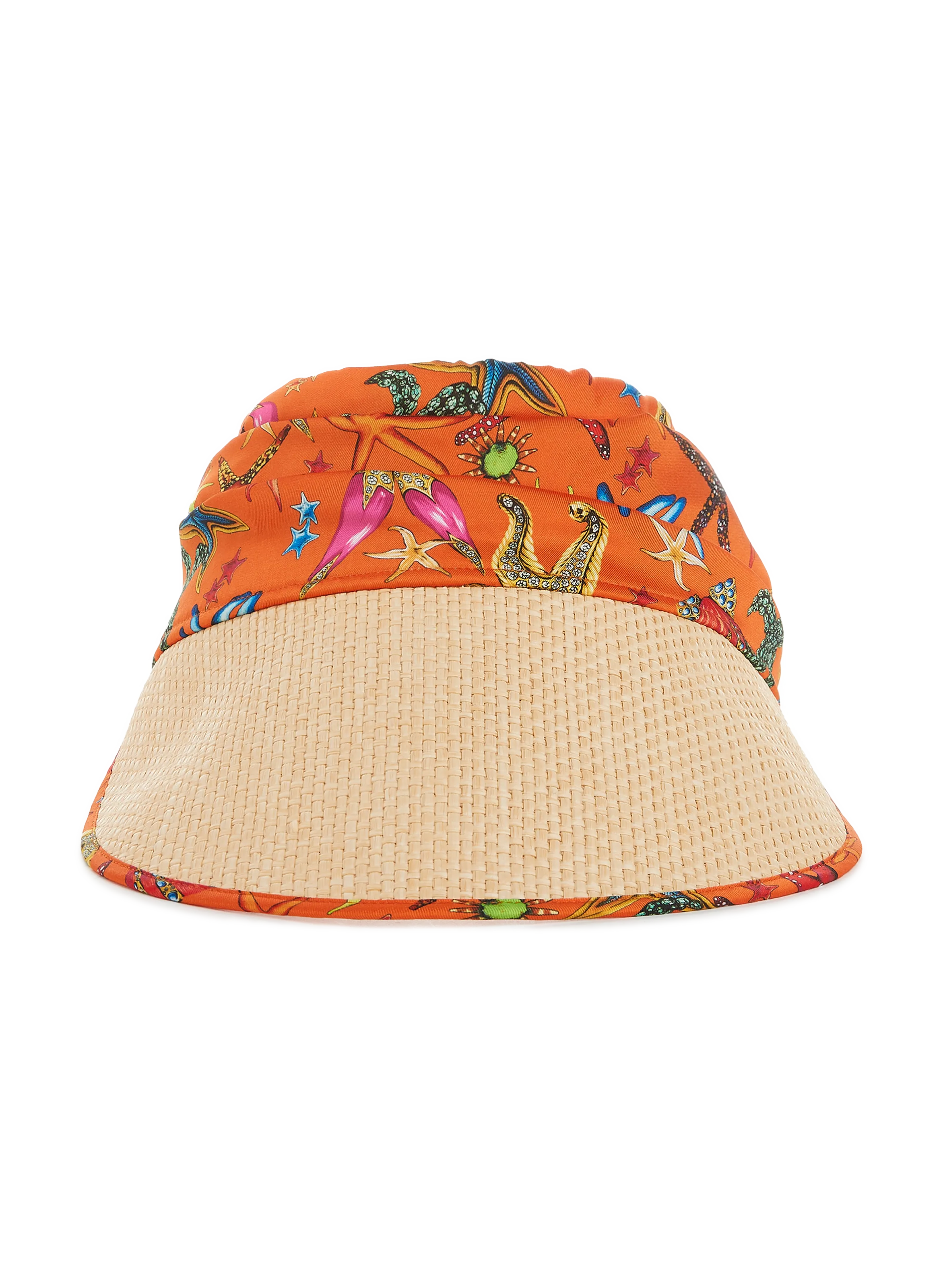 VERSACE  Visor with scarf - Orange