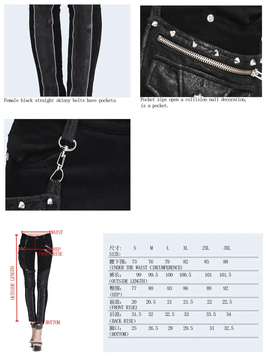 women's pants DEVIL FASHION - DAMAGED - MY653  -  Metal-shop