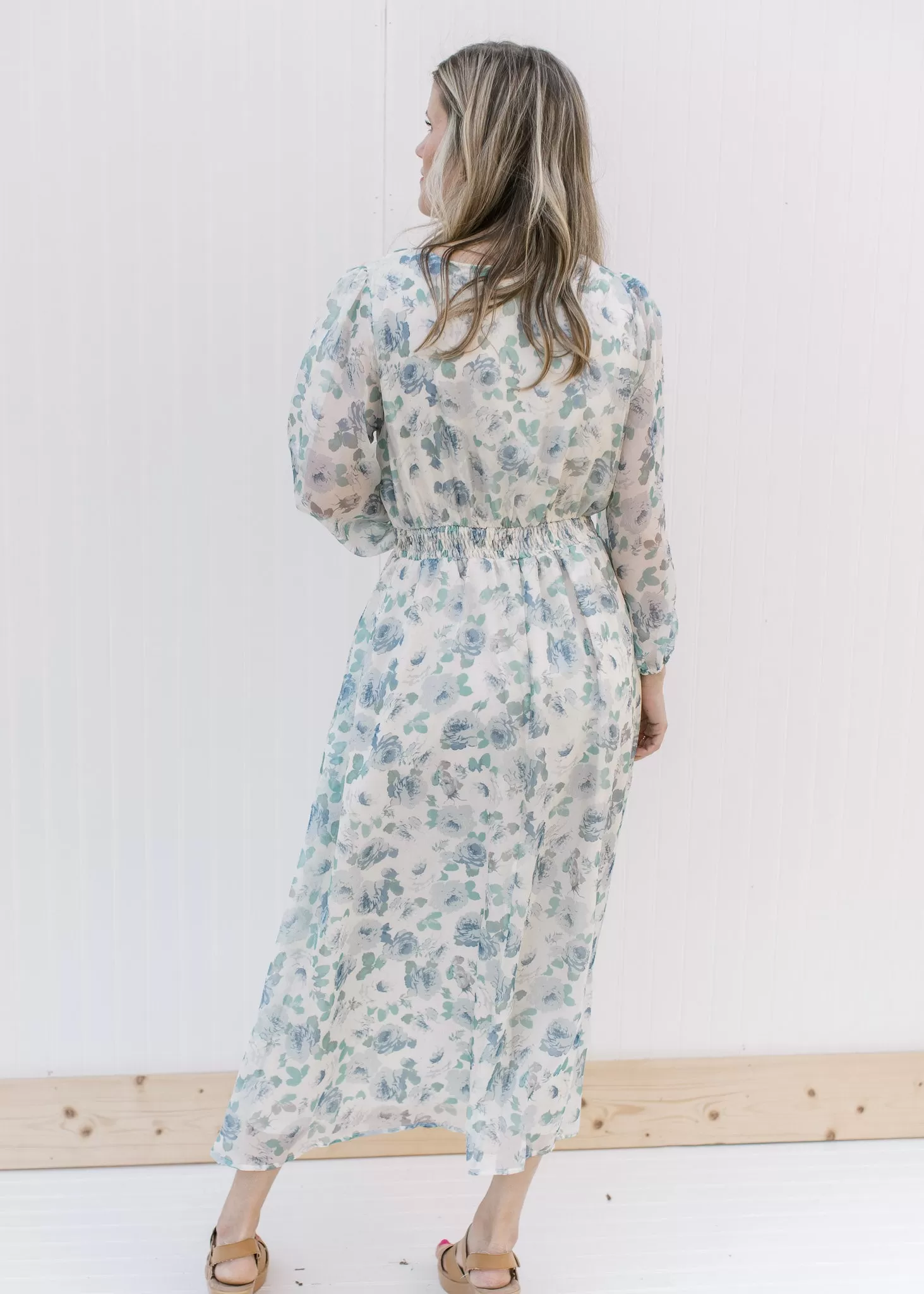 X Blue Roses Maxi Dress